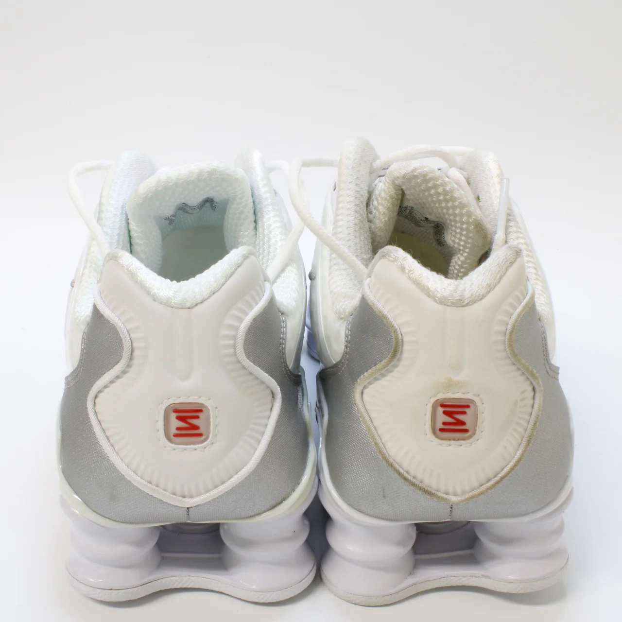 Nike Shox Tl White White Metallic Silver Max Orange Uk Size 6 - Image 4