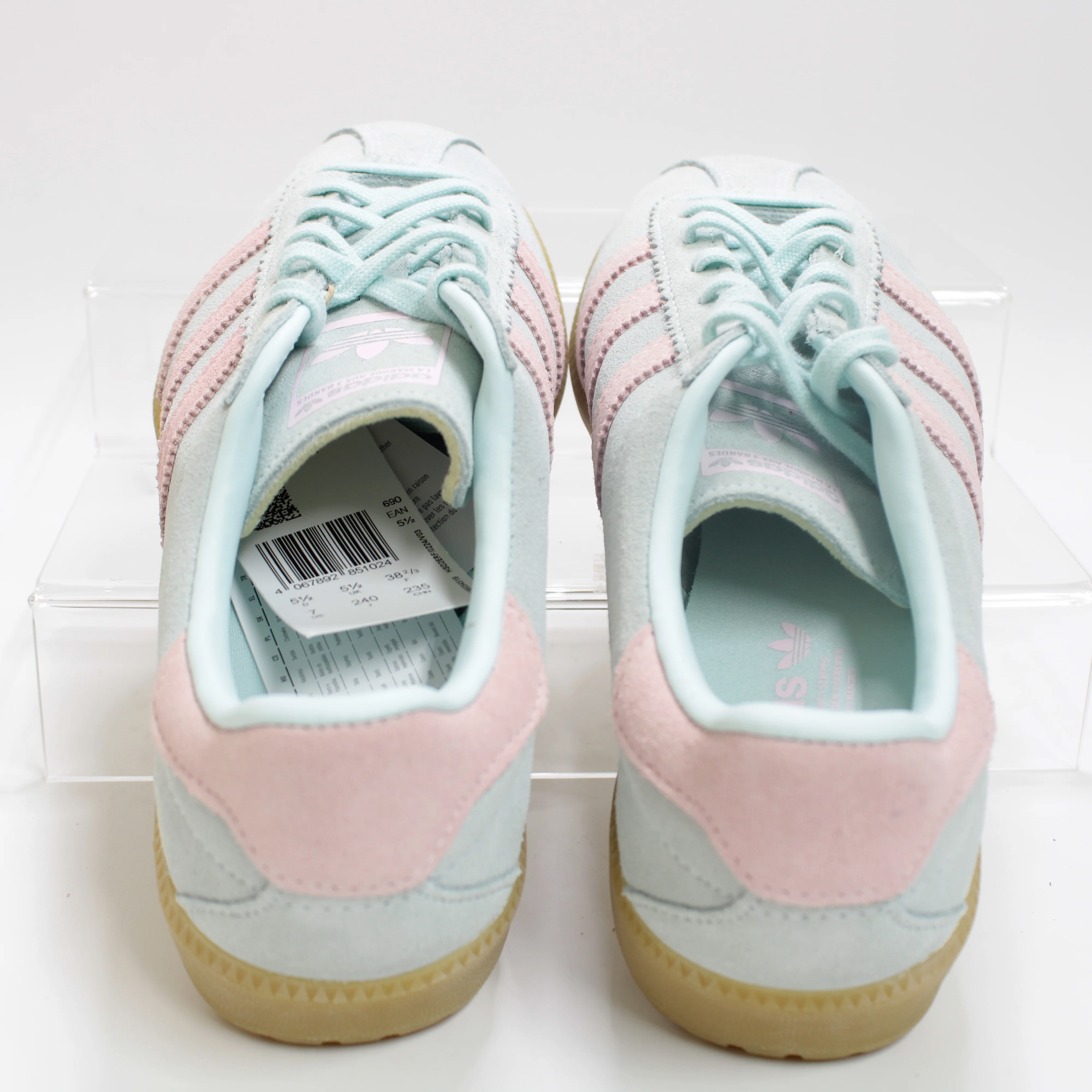 adidas Bermuda Trainers Halo Mint Clear Pink Gum - Image 3