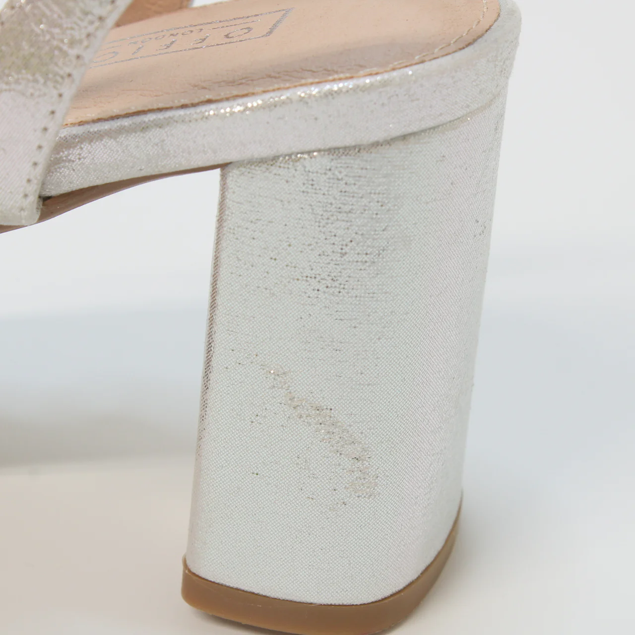 Womens OFFICE Moonstone Two Part Block Heels Silver - Image 5
